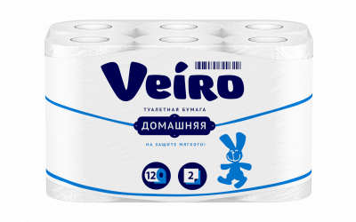 Бумага туалетная  2-х сл. VEIRO Домашняя 1...